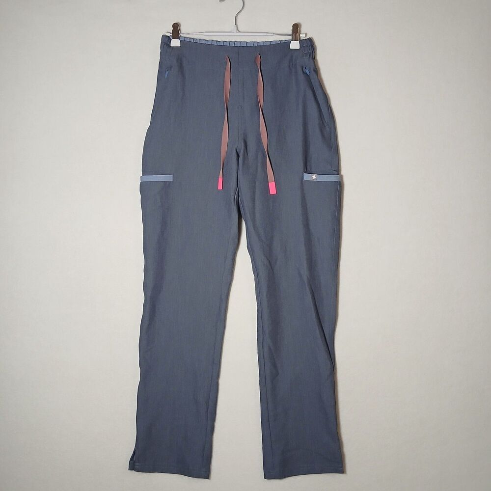 FIGS Womens Technical Collection Scrub Pants Heather Gray Drawstring XS #1213
